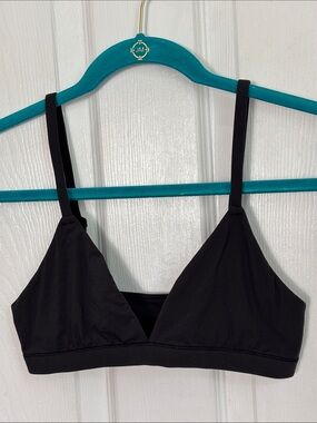 SKIMS black triangle bra size Small soft adjustable straps pullon style bralette